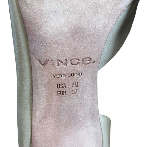 VINCE | Nude Tiana Point Toe Leather Pumps 7 - Picture 10 of 11